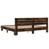 Bed Frame without Mattress Smoked Oak 200x200 cm 3280129