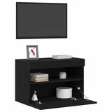 TV Wall Cabinet 2 pcs Black oak 60 x 30 x 40 cm Engineered Wood 862211