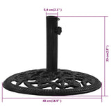 Umbrella Base Black 48x48x33 cm Cast Iron 317749