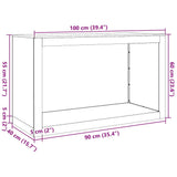 Firewood Rack 100x40x60 cm Galvanised Steel 850987