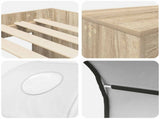 Bed with Tunnel 3 pcs Artisian Oak and White Engineered Wood 3423521