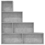 Book Cabinet/Room Divider Concrete Grey 155x24x160 cm Engineered Wood 800661