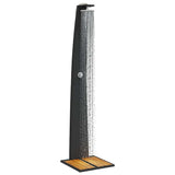 Outdoor Shower Black 55x60x224 cm Poly Rattan and Acacia Wood 368209