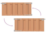 Garden Gate 100 x 60 cm WPC and Aluminium Brown 42039047