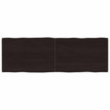Table Top Dark Brown 180x60x cm Treated Solid Wood Live Edge 364044