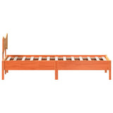 Bed Frame without Mattress Wax Brown 90x200 cm Solid Wood Pine 3328243