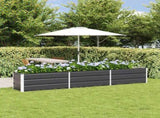 Planter Anthracite 290 x 50 x 45 cm Galvanised Steel 42018206