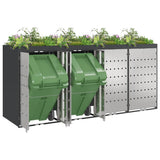 Wheelie Bin Storage for 4 Bins Anthracite 272 x 77.5 x 121.5 cm 3394785