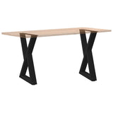 Dining Table Legs 2 pcs Black 50x cm Steel 4012716