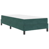 Box Spring Bed with Mattress Dark Green 90 x 210 cm Fabric 3398728