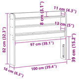 Headboard with Shelves White 90 cm Solid Wood Pine 850963