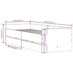 Bed Frame with Drawers without Mattress Smoked Oak 100x200 cm 3207340