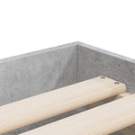 Bed Frame with Drawers without Mattress Concrete Grey 90x190 cm Single 3207325