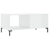ZNTS Coffee Table High Gloss White 90x50x40 cm Engineered Wood 829214