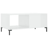 Coffee Table High Gloss White 90x50x40 cm Engineered Wood 829214