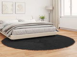 Faux Sheepskin Rug TAFALLA Black 160 cm Polyester 42021582