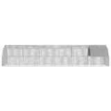 Chicken Run with Roof 2.5x12x2.25 m Galvanised Steel 3328530