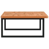 Basin Shelf Wall Mounted Steel and Solid Wood Beech 3302525