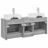 Bathroom Cabinet Set 3 pcs Grey Sonoma 49.5 x 41 x 62.5 cm 3405848
