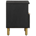 ZNTS Bedside Cabinet Black 40x33x46 cm Engineered Wood 4017654