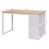 ZNTS Writing Desk 120x60x75 cm Oak and White 245720