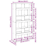Bookcase Artisan Oak 100x33x187.5 cm Engineered Wood 3309383