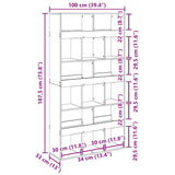 Bookcase Artisan Oak 100x33x187.5 cm Engineered Wood 3309383