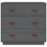 Sideboard Grey 80x40x75 cm Solid Wood Pine 820109