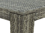 5 Piece Garden Bar Set with Cushions Poly Rattan Grey 3095407