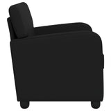 Armchair Shiny Black Faux Leather 42043435