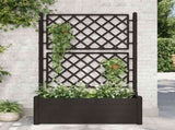Garden Planter with Trellis 100x43x142 cm PP Anthracite 313985