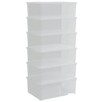 Plastic Storage Boxes 6 pcs 10 L Stackable 3189187