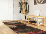 Rug Runner MARSA Multicolour 100 x 250 cm Polyester and PVC 42023251