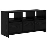 TV Cabinet 102 x 37.5 x 52.5 cm Black Oak Engineered Wood 8017360