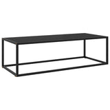 Coffee Table Black with Black Glass 120x60x35 cm 322884