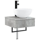 Bathroom Cabinet Set 5 pcs Concrete Grey Engineered Wood 3406282