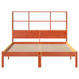 Bookcase Bed without Mattress Wax Brown 120x190 cm Small Double Solid Wood Pine 3321599