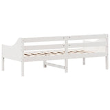 ZNTS Day Bed without Mattress White 90x200 cm Solid Wood Pine 842831