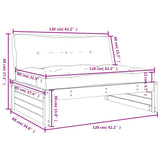 Middle Sofa 120x80 cm Impregnated Wood Pine 825764
