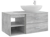 Bathroom Furniture Set 2 pcs Concrete Grey Engineered Wood 3403915
