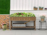 Wooden Herb Planter Raised Bed Container Garden Plant Stand Bed 8 Boxes 110L x 46W x 76Hcm Brown T3398P322197