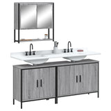 3 Piece Bathroom Furniture Set Grey Sonoma Engineered Wood 3214673