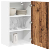 Hanging Cabinet with Storage Old Wood and White 50 x 31 x 80 cm 884272