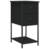 Bedside Cabinets 2 pcs Black 32x42x70 cm Engineered Wood 826094