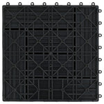 22 pcs Decking Tiles 30x30 cm 2 sqm WPC Black 277803