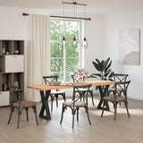 Dining Table Legs 2 pcs Black 50x cm Steel 4012716