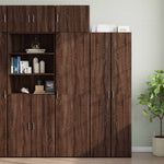 Slim Storage Cabinet Brown Oak 50x42.5x225 cm Engineered Wood 3281307