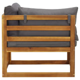 Sectional Corner Sofas 2 pcs with Cushions Solid Wood Acacia 318551