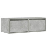 TV Cabinet with LED Lights Concrete Grey 75x35.5x25 cm 860232