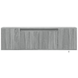 TV Wall Cabinet with LED Lights Grey Sonoma 135x31x39.5 cm 852388